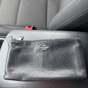 Coach Black Pebbled Leather Wallet
